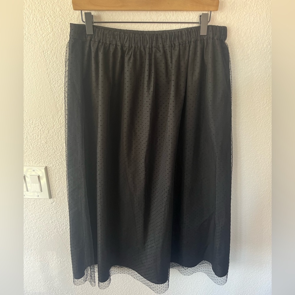 J. Crew Black Midi Tulle Skirt Size Medium - Picture 2 of 7